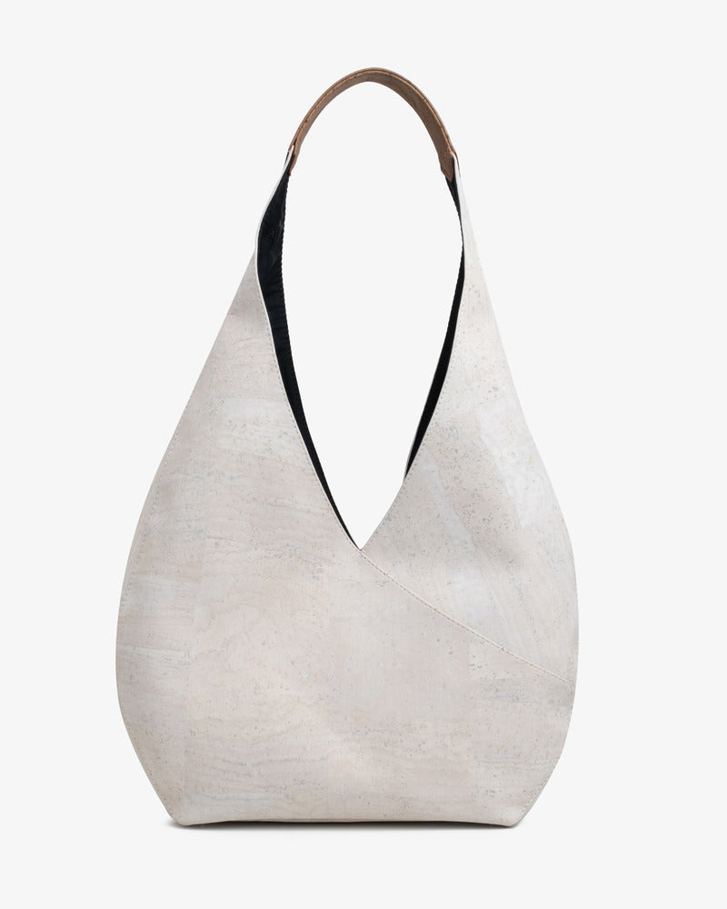 Geometric White Cork Bag