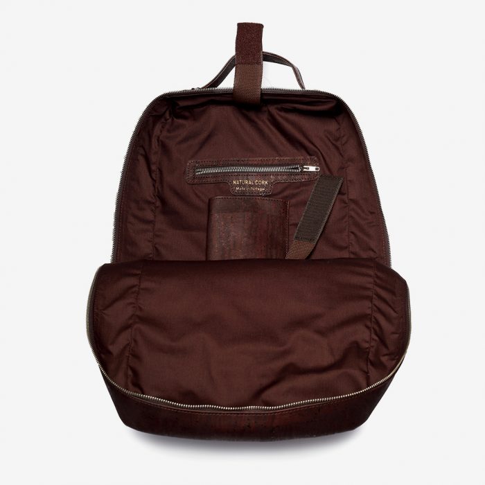 cork backpack vegan for men brown colour interior