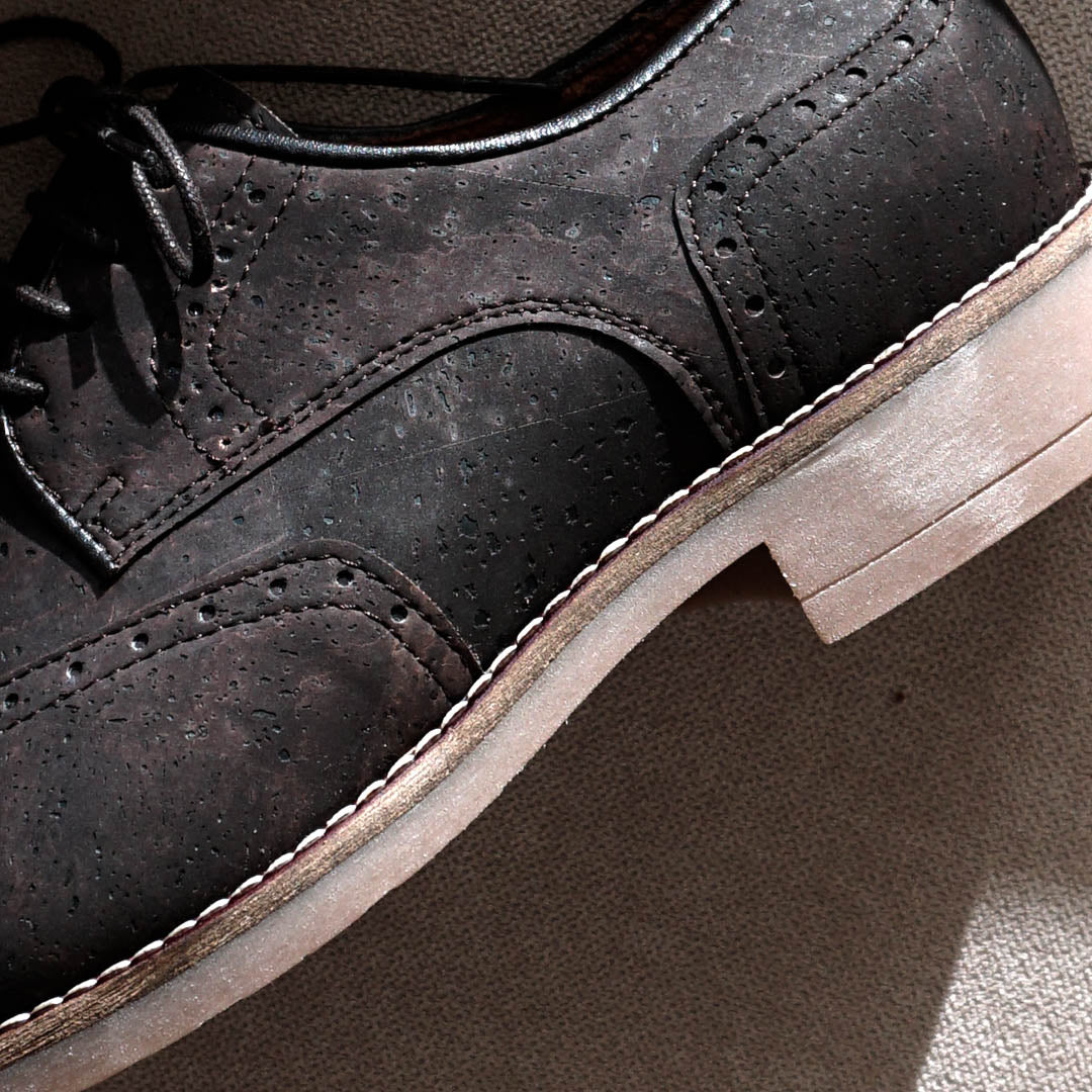 Zapatos Oxford de Corcho Merlot Marrón Oscuro | Zapatos de Corcho Vegano