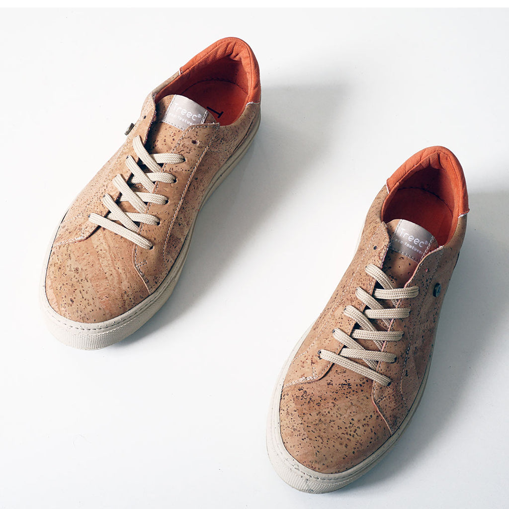 O Corker V22 Laranja | Sapatos veganos de cortiça
