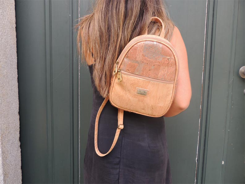 cork mini backpack Small Light Mapa Vegan Backpack