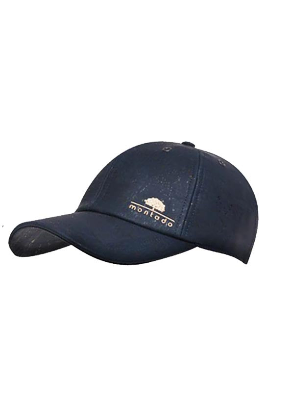 Blue cork cap with montado logo